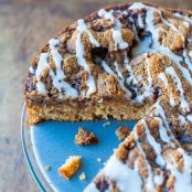 Cinnamon Roll Coffee Cake with Cream Cheese Glaze