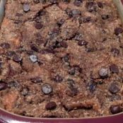 Chocolate Coconut Bread Pudding