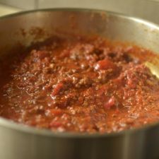 Spaghetti meat sauce (6 servings, make ahead)