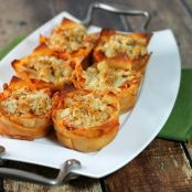 Chicken Parmesan Wonton Lasagnas