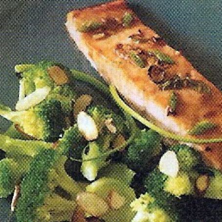 Teriyaki Salmon with Glazed Broccoli Salad