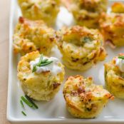 Cheesy Leftover Mashed Potato Cups