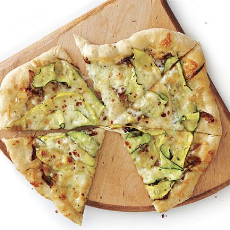 Zucchini and Caramelized Onion Pizza