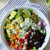 Mexicali Chopped Salad with Creamy Cilantro Lime Dressing