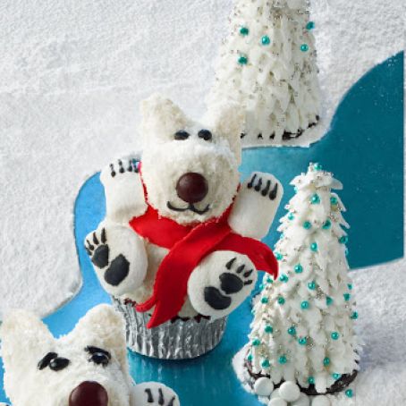 Winter Trees for Polar Bear Cupcakes