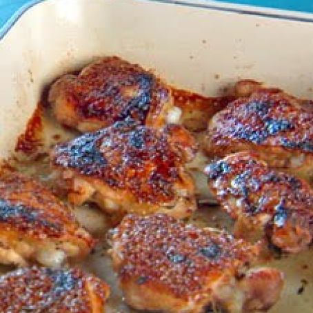 Baked Chicken with Honey-Whole Grain Mustard Glaze