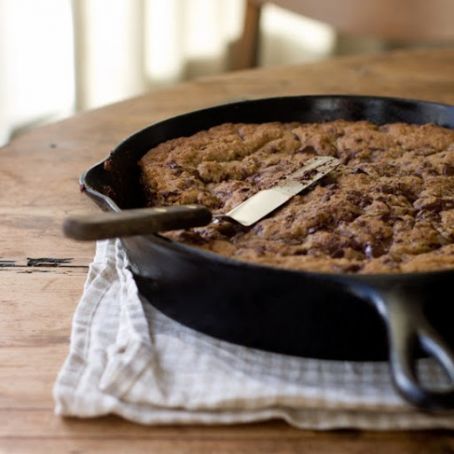 Whole Wheat Chocolate Skillet Cookie