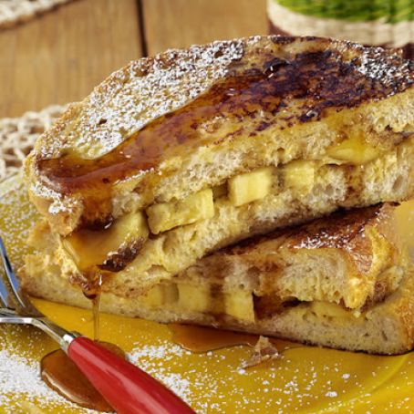 French Toast Panini With Grilled Bananas