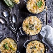 Cheesy Kale and Corn Soufflé