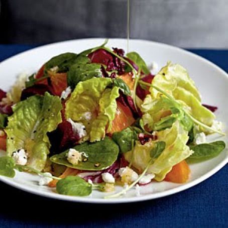 Winter Salad with Roasted Beets and Citrus dressing