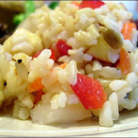 Sunny Rice Salad with Apples