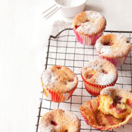 Strawberry Cornmeal Cupcakes