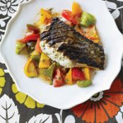 Grilled Striped Bass with Indian-Spiced Tomato Salad