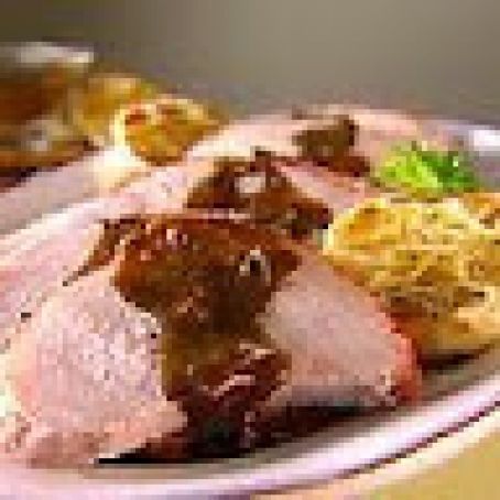 Roasted Pork Loin with Roasted Garlic Vinaigrette