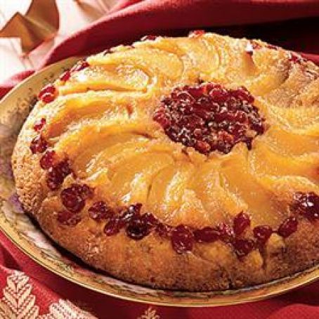 Apple Cranberry Upside-Down Cake
