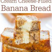 Cream Cheese Filled Banana Bread
