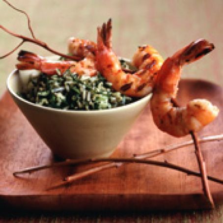 Grilled Shrimp with Lemon Thyme and Olive Oil