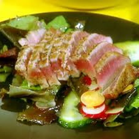 Seared Yellowfin Tuna Over Napa Salad