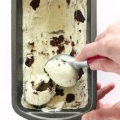 Creamy Vegan Mint Brownie Ice Cream