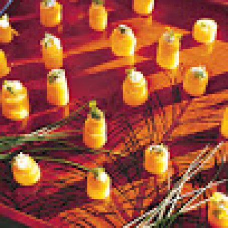 Carrot Roulades with Radish & Goat Cheese