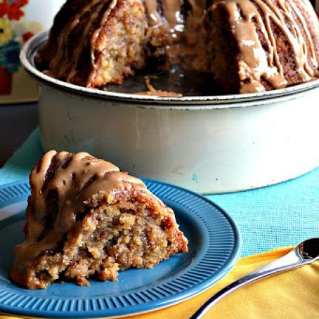 Brown Sugar Pound Cake with Caramel Drizzle
