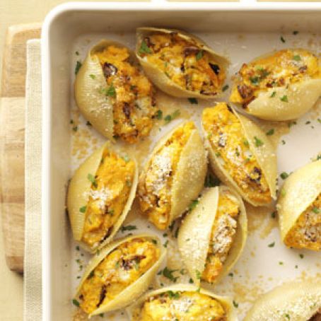 Sweet Potato & Caramelized Onion Shells Recipe