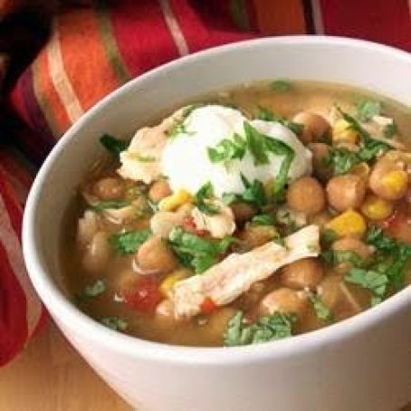 Slow cooked white chili