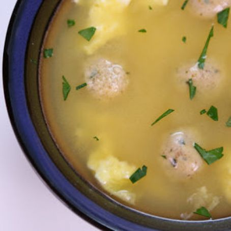 Matzo Ball Egg Drop Soup
