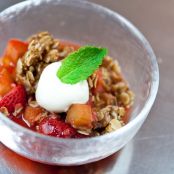 Stawberry Rhubarb Parmesan Crisp