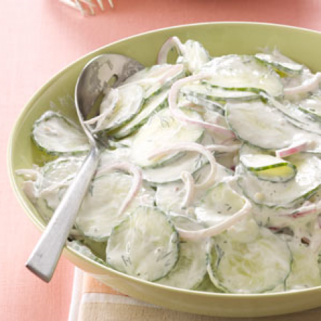Creamy Dilled Cucumber Salad Recipe