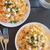 Buffalo Chicken Quinoa with Broccoli