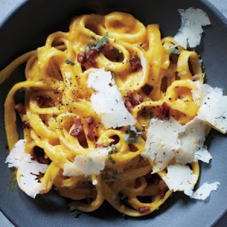 Winter Squash Carbonara with Pancetta and Sage