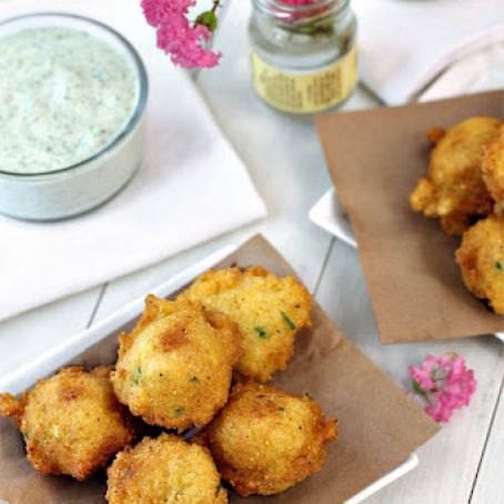 Squash Puppies with Jalepeno Mayo