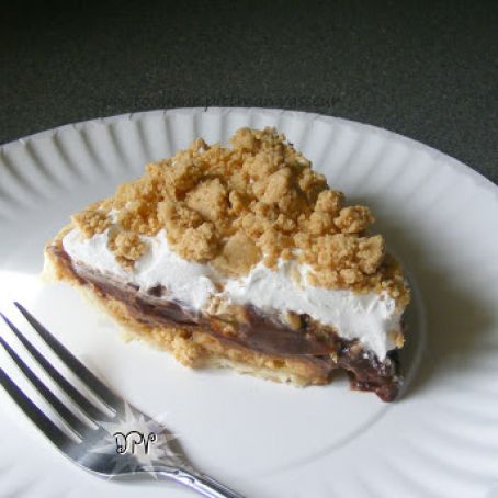 Chocolate Peanut Butter Crumb Pie