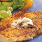 Fish Fillets with Roasted Red Pepper Mayonnaise