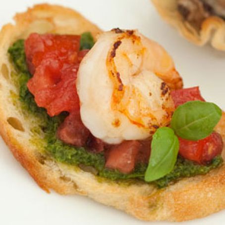 Garlic Shrimp Bruschetta