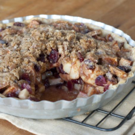 Apple-Cranberry Crumb Pie