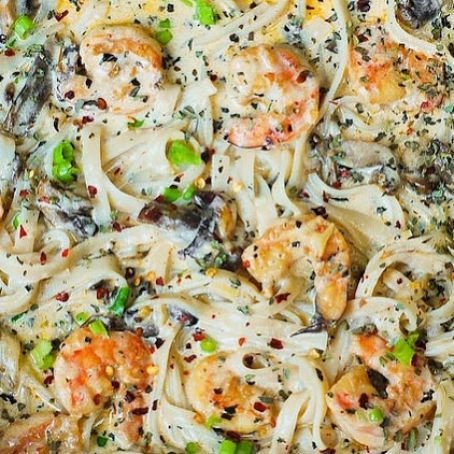 Creamy Shrimp and Mushroom Pasta