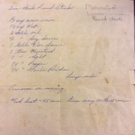 Marinated Round Steak