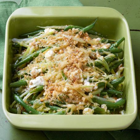 Cheesy Green Beans and Fennel