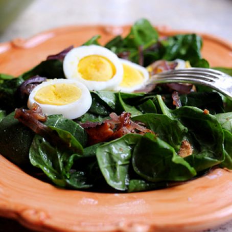 Spinach Salad with Warm Dressing