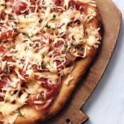 Ham, Gruyere, and Shallot Pizza