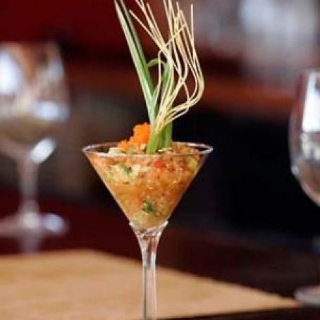 Salmon Tartare in a Martini Glass