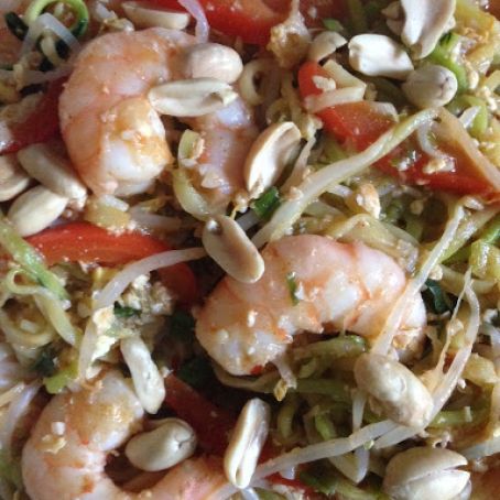 Shrimp Pai Thai with Zucchini Noodles