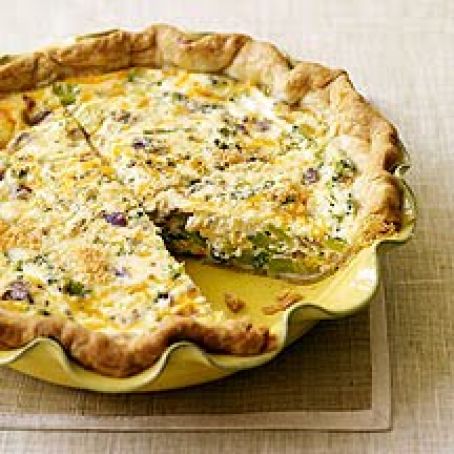 Broccoli and Cheddar Quiche 5pts