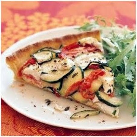 Tomato-Zucchini Tart with Goat Cheese