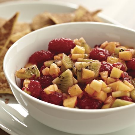 Apple Berry Salsa with Cinnamon Chips