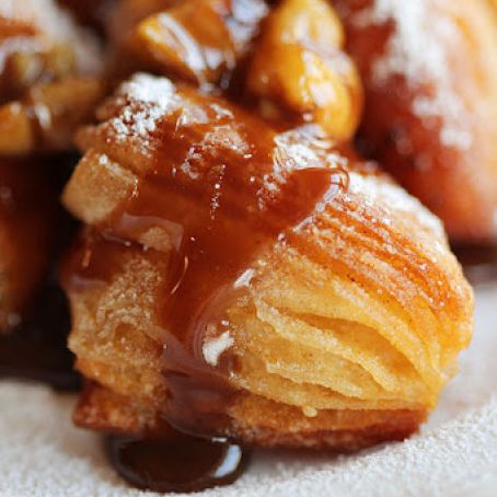 Biscuit Beignets with Praline Sauce