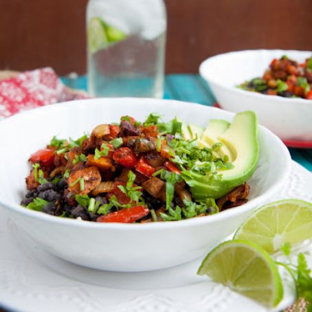 Roasted Veggie and Black Bean Bowls