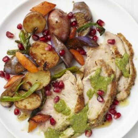 Pomegranate Turkey with Roasted Vegetables